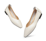 Flats - Pointed Toe Leather Ballet Flats Women Everly