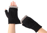 Gloves - Fingerless Double-layer Ultra Plush Knit Gloves