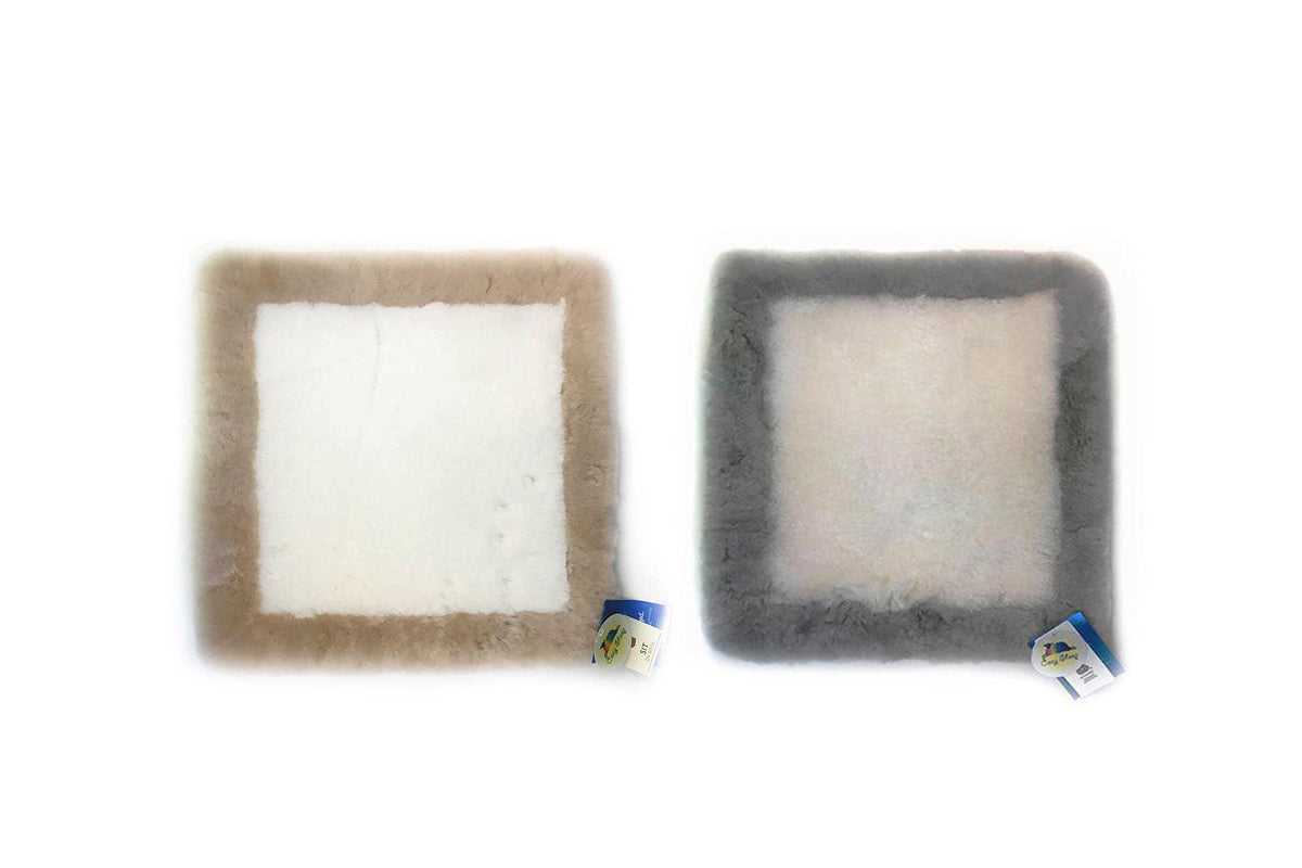 Genuine Australian Sheepskin Soft Border Cushion (2192556064826)