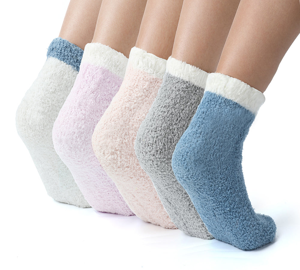 Socks - Women Crew Fluffy Sock Five Pairs