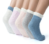 Socks - Women Crew Fluffy Socks Five Pairs
