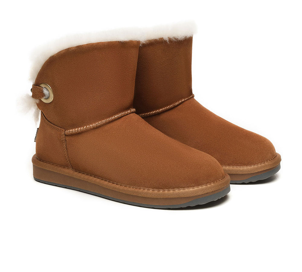 UGG Boots - Ankle Sheepskin Boots With Adjustable Strap Women Mariel
