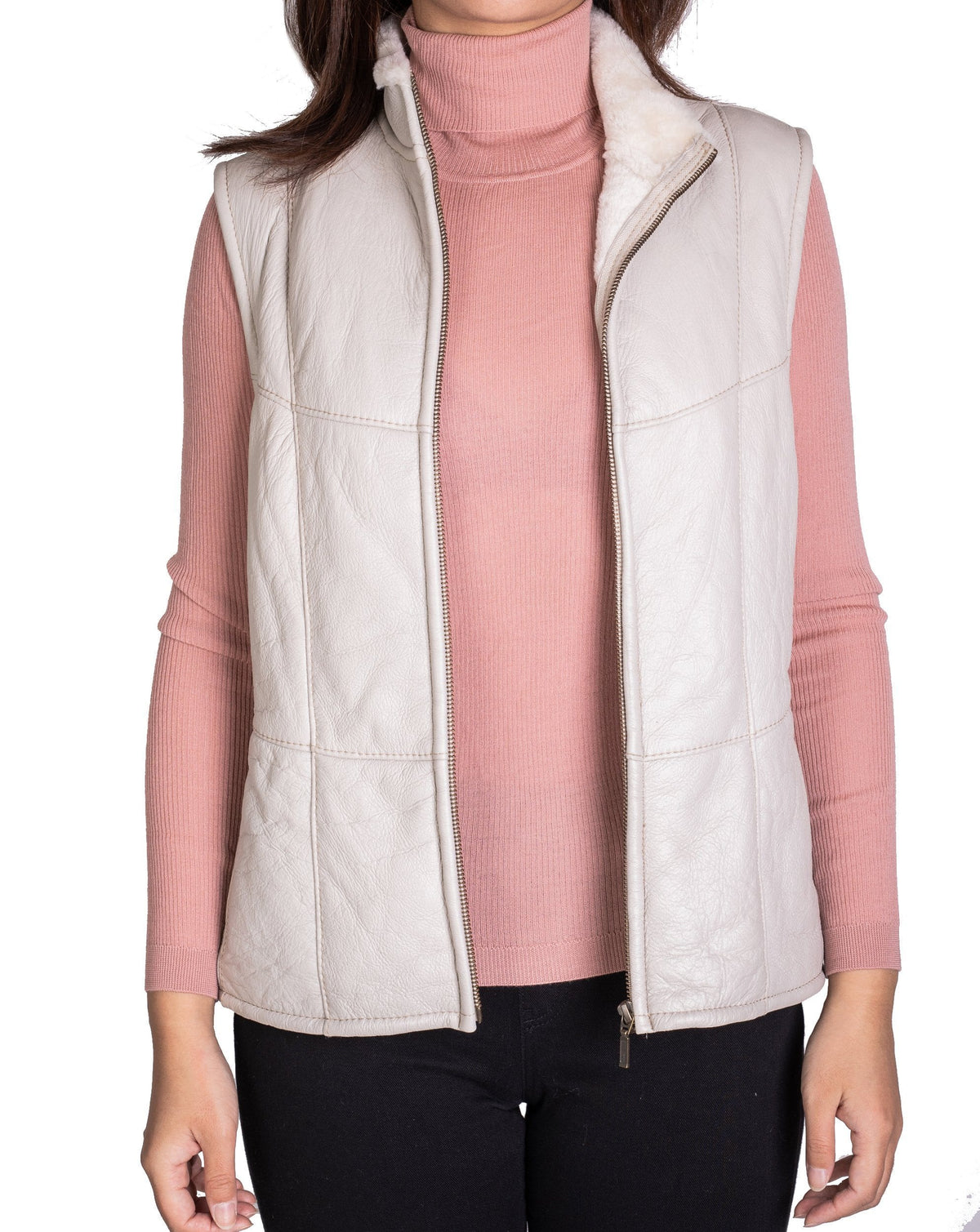 Ladies Nappa Vest #9988002 (2437322571834)