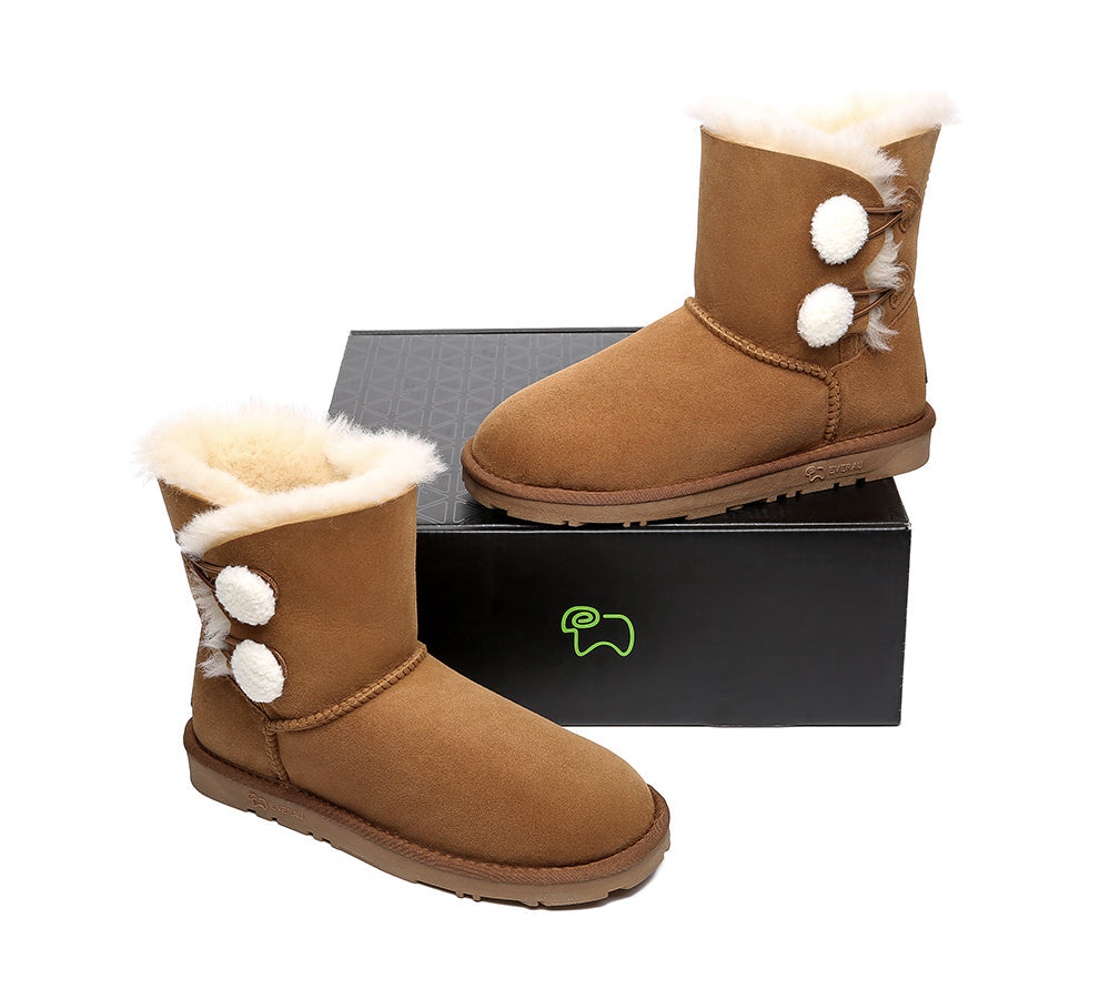 UGG Boots - Mini Sheepskin Twin Button Boots Aspen