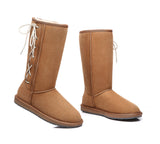 UGG Boots - UGG Boots Australia Double Face Sheepskin Tall Side Lace Up Boots