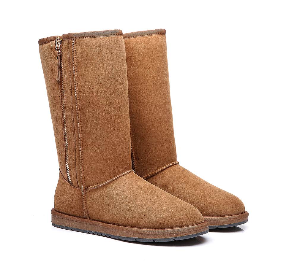 UGG Boots - UGG Boots Australia Premium Double Face Sheepskin Tall Side Zip