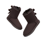 UGG Boots - Women Short Ugg Boots With Double Back Bow