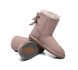 UGG Boots - Women Short Ugg Boots With Double Back Bow