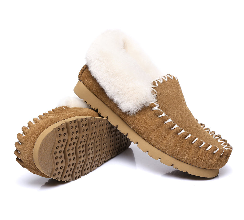 UGG Slippers - Ankle Sheepskin Slippers Mens Popo Moccasins Big Size