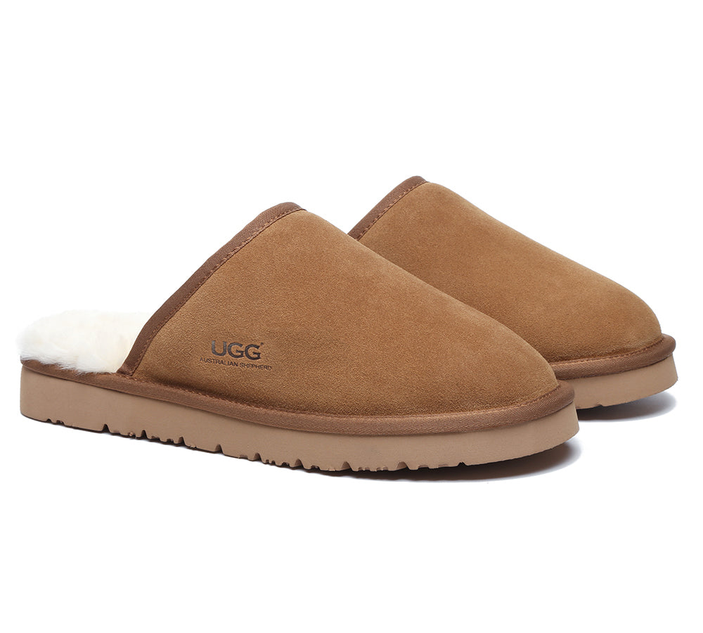 AUSTRALIAN SHEPHERD® UGG Slippers Men Sheepskin Wool Scuff Cruz - UGG EXPRESS