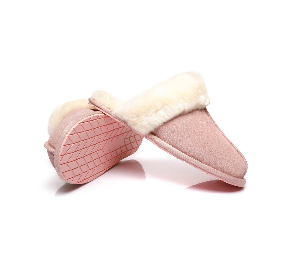 UGG Slippers - TA UGG Slippers,Australia Premium Sheepskin,Unisex Rosa Scuff