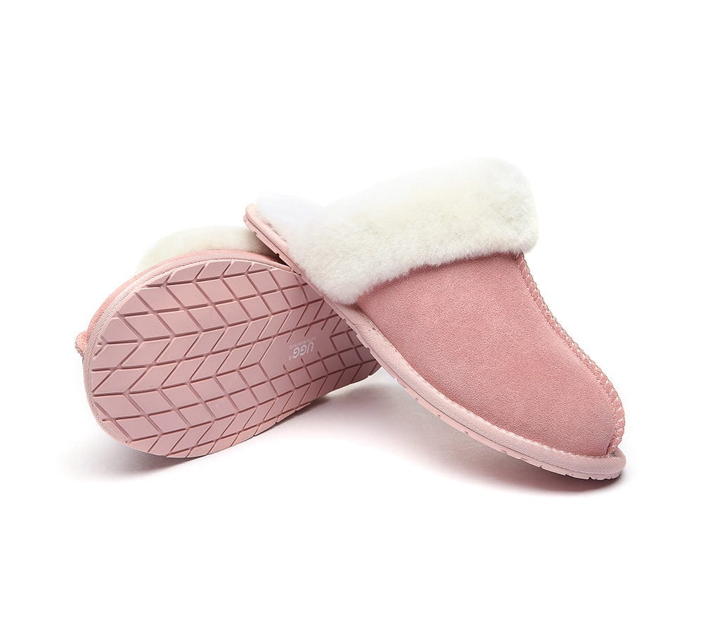 UGG Slippers - Ugg Slippers Australia Premium Sheepskin Unisex Scuff Rosa